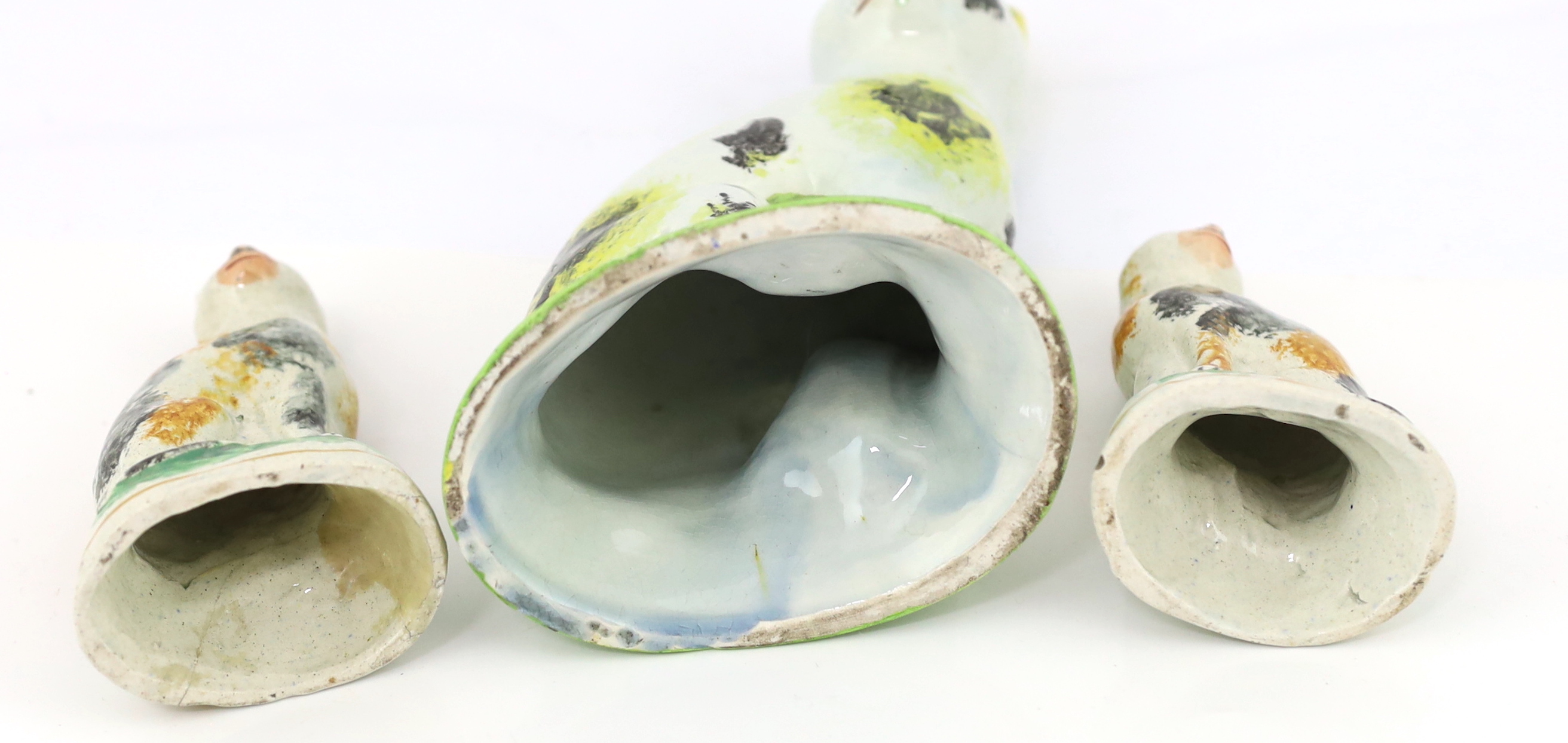Six Staffordshire pearlware models of cats, early 19th century